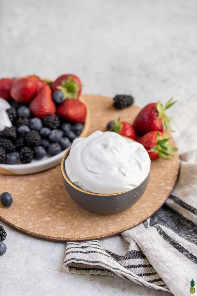 how to make fluffy and decadent coconut whipped cream by sweet simple vegan blog