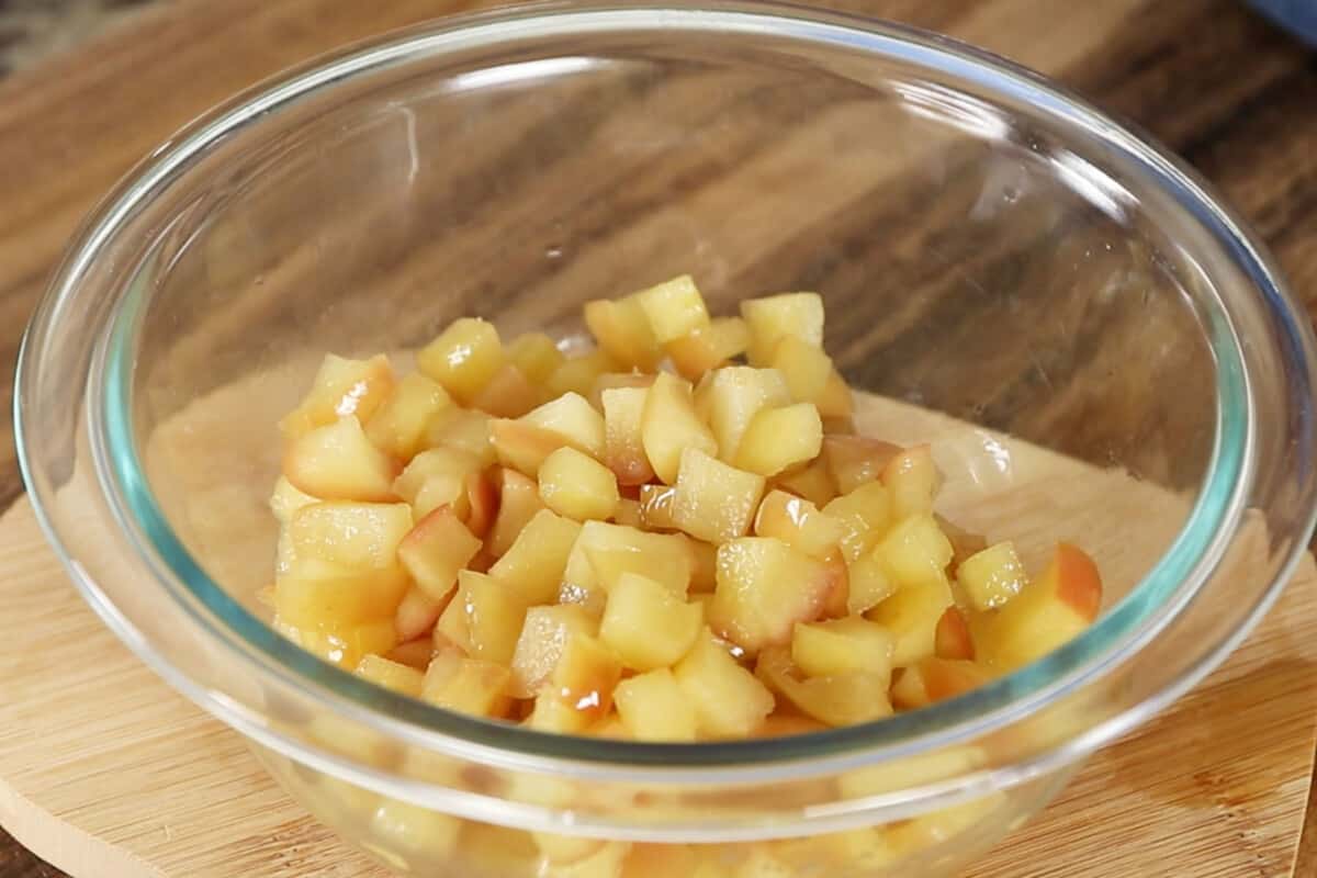 cooked apples in a bowl