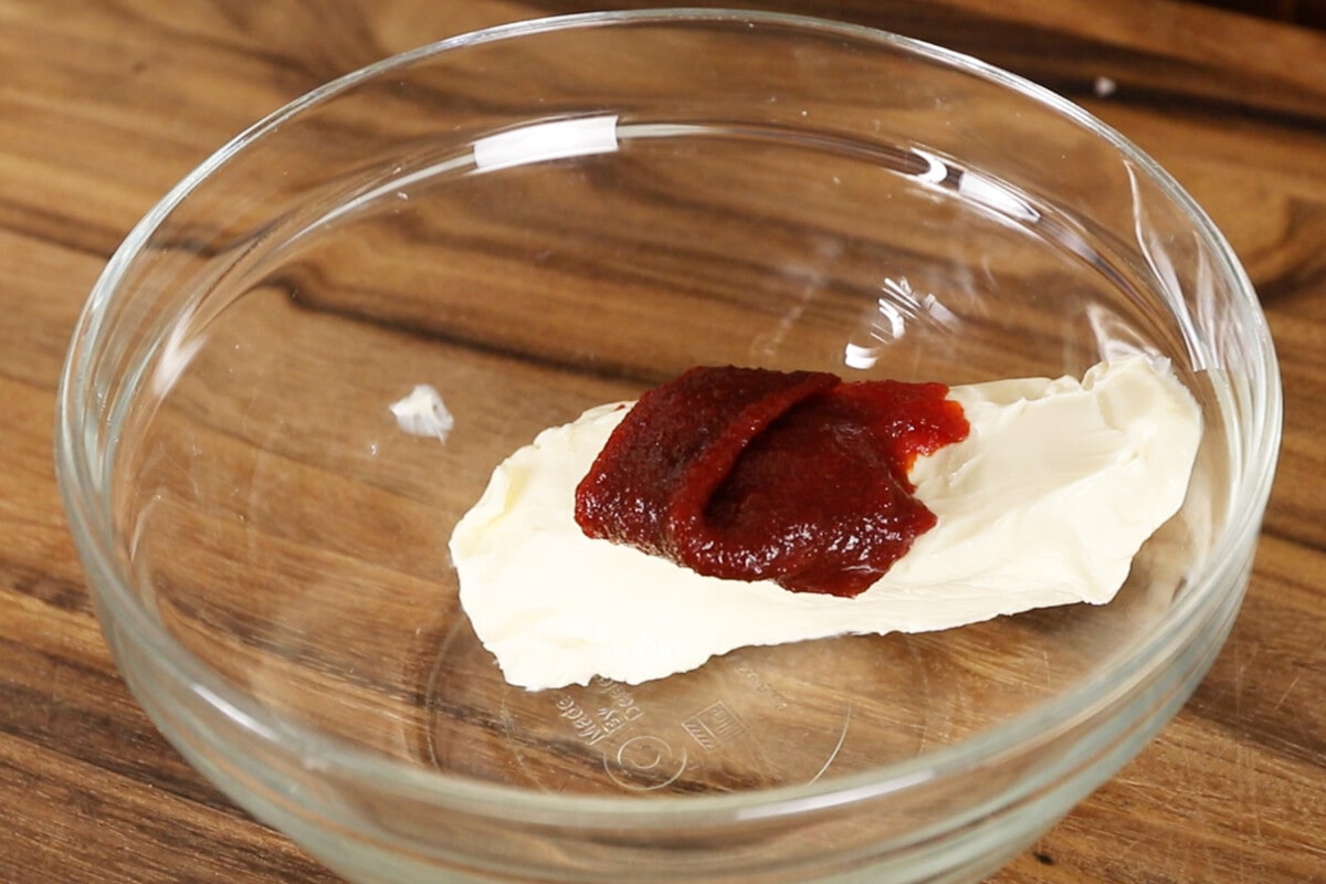 butter and gochujang in bowl