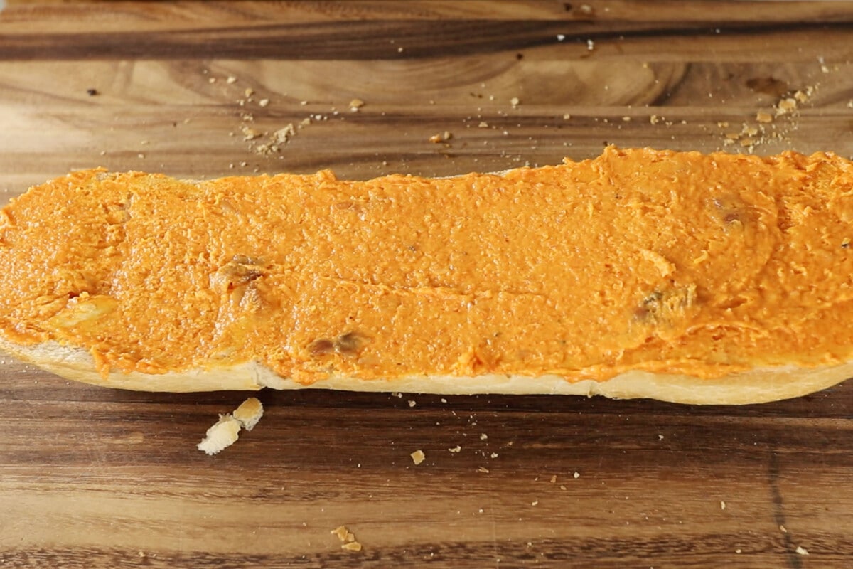 gochujang garlic butter on french bread