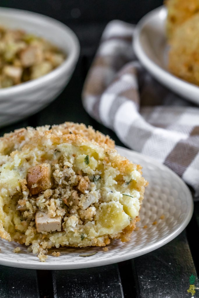 Christmas Recipe - Thanksgiving Stuffed Mashed Potato Balls {vegan}